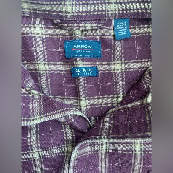 Arrow Men’s Plaid Button Down Shirt - Picture 4 of 5